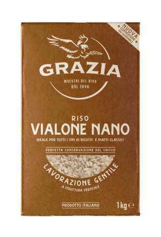 confezione di vialone nano Riso GRazia in vista frontale
