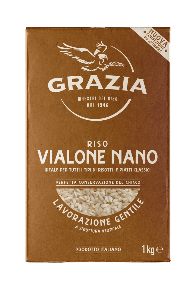 confezione di vialone nano Riso GRazia in vista frontale