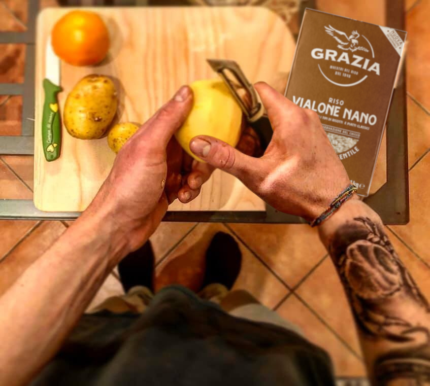 riso vialone nano cucinato con ingredienti