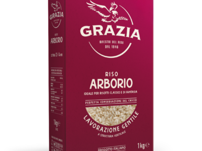 Arborio Riso Grazia - 1 Kg - Chicchi Grossi per Risotti Cremosi