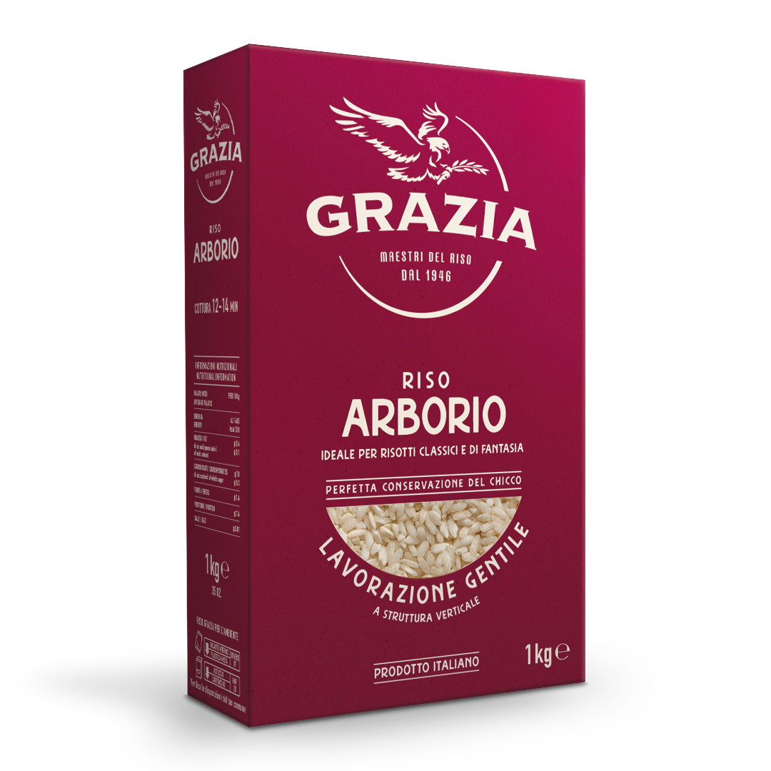 Arborio Riso Grazia - 1 Kg - Chicchi Grossi per Risotti Cremosi 1 Arborio Riso Grazia - 1 Kg - Chicchi Grossi per Risotti Cremosi