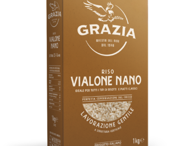 Riso Vialone Nano Riso Grazia - 1 Kg - Ideale per Risotti Cremosi e Mantecatura Perfetta